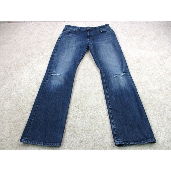 Mavi Jeans Other - Mavi Jeans Mens 34 Blue Matt Relaxed Straight Leg Distressed Denim Casual 34x33